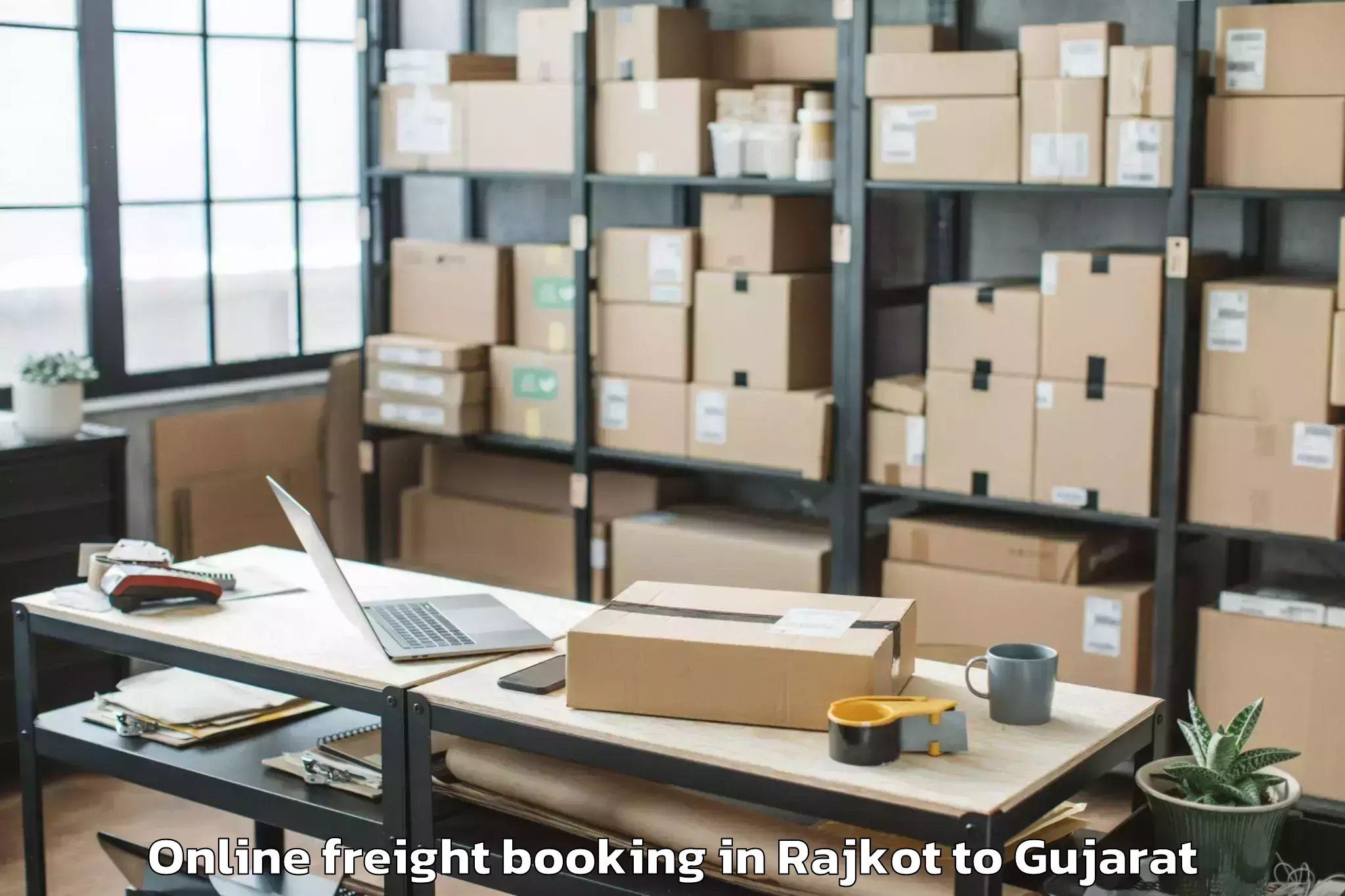 Professional Rajkot to Sihor Online Freight Booking